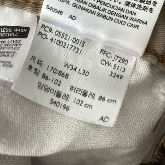 Levi's 508 Khaki Jeans - Size 34x30 - Picture 8 of 8